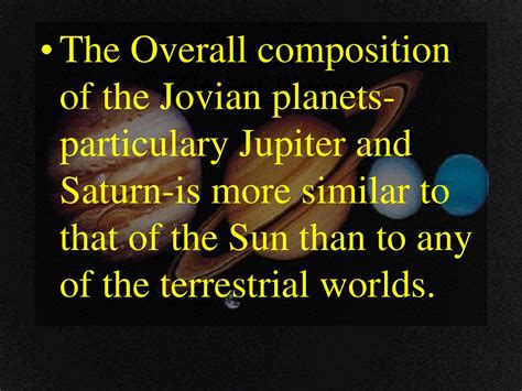 how are jovian planets similar to the sun